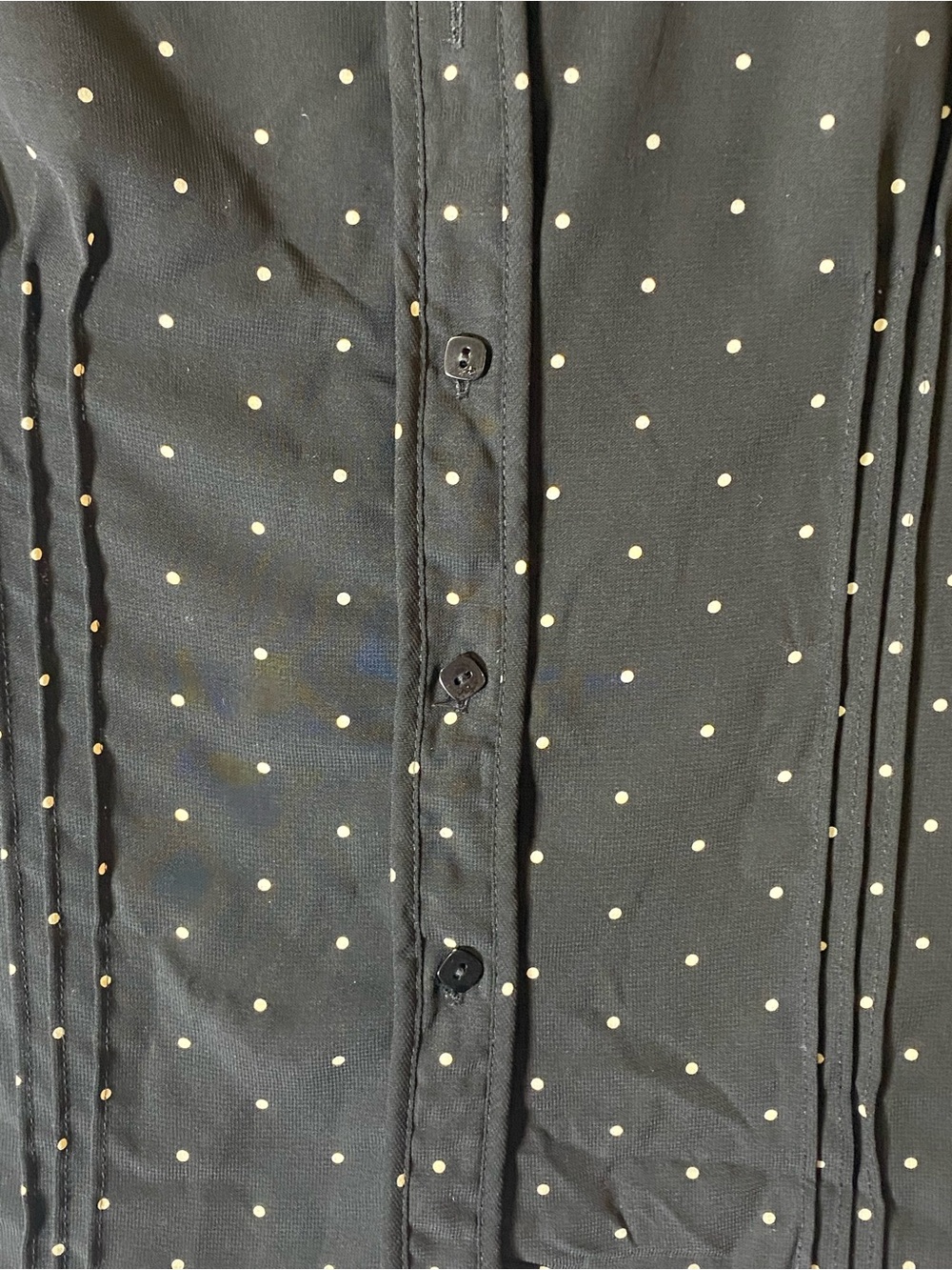 Covington Black White Polka Dot Blouse Career Office Core Preppy Top M 10-12 - Picture 5 of 10
